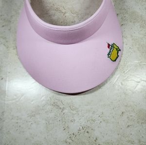 Womens Pink Masters Golf Visor w/ Adjustable Closure & Embroidered Logo